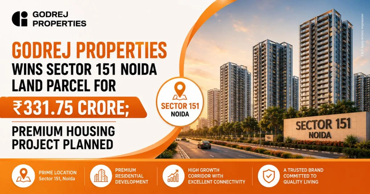 Godrej Properties Wins Sector 151 Noida Land Parcel for ₹331.75 Crore; Premium Housing Project Planned